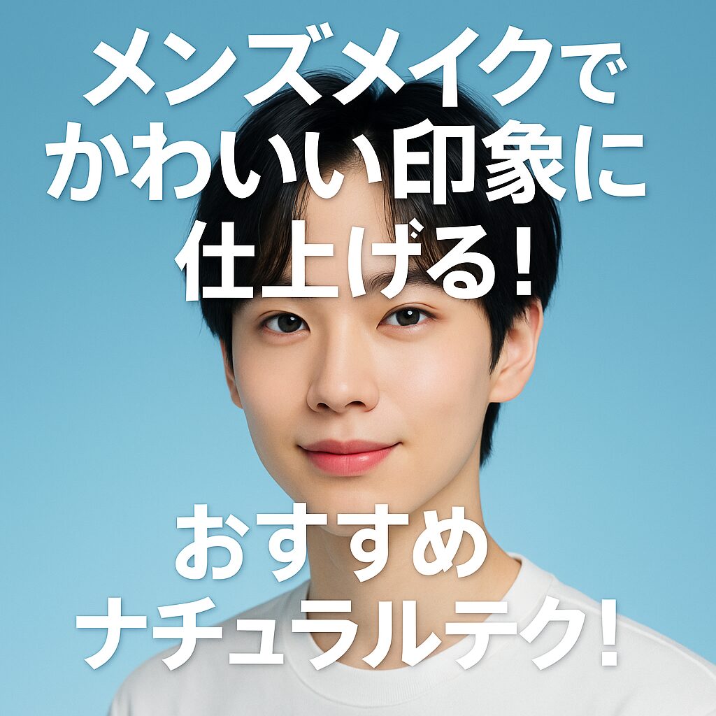 メンズメイク かわいい印象に仕上げる！おすすめナチュラルテク！