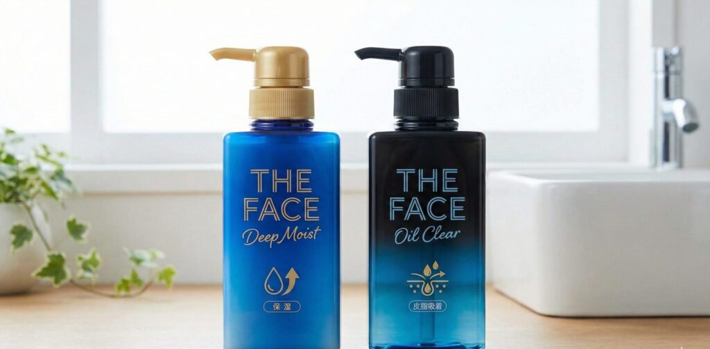 ディープモイストとオイルクリアの比較イメージ