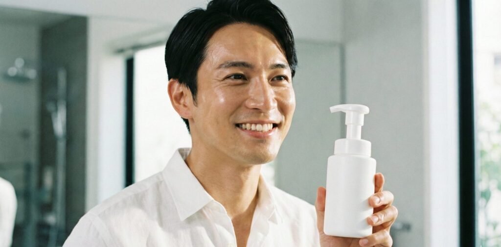 メンズビオレ THE FACE ディープモイストのボトルイメージ