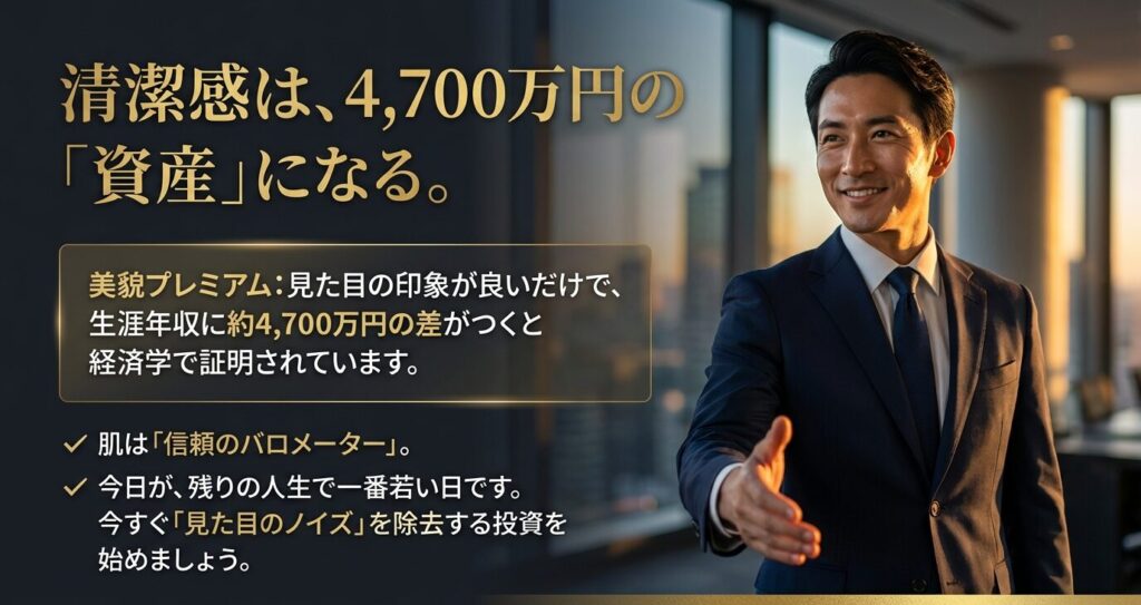 見た目の印象が良いだけで生涯年収に約4,700万円の差がつく「美貌プレミアム」についての解説