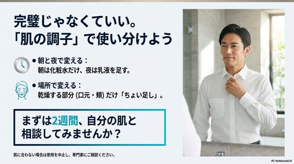 乳液を“やめる”より“使い分ける”が現実的